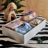 IKEA STUK (ИКЕА СТУК) — Коробка с перегородками, белая/чёрная 32x51x10 см — фото 3