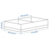 IKEA STUK (ИКЕА СТУК) — Коробка с перегородками, белая/чёрная 32x51x10 см — фото 8