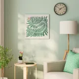 IKEA GRÖNMES (ИКЕА ГРЁНМЕС) — Картина, цветок в клетку 56x56 см — фото 3