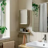 IKEA HUSBYÅN (ИКЕА ХУСБИОН) — Шкафчик настенный, серо-бежевый 28x11x37.5 см — фото 2