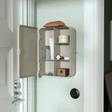 IKEA HUSBYÅN (ИКЕА ХУСБИОН) — Шкафчик настенный, серо-бежевый 28x11x37.5 см — фото 5
