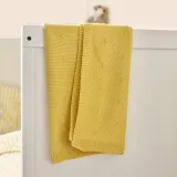 IKEA LEN (ИКЕА ЛЕН) — Плед детский, жёлтый, трикотаж, 70x90 см — фото 4