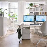 IKEA STUBBERGET (ИКЕА СТУББЕРГЕТ) — Кронштейн для 2 мониторов, чёрный — фото 2