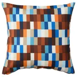IKEA LÖVNATURSKOG (ИКЕА ЛЁВНАТУРСКОГ) — Наволочка декоративная, коричневый/синий 50x50 см — фото 1