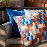 IKEA LÖVNATURSKOG (ИКЕА ЛЁВНАТУРСКОГ) — Наволочка декоративная, коричневый/синий 50x50 см — фото 3