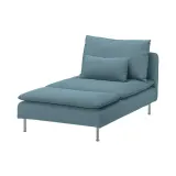 IKEA SÖDERHAMN (ИКЕА СЁДЕРХАМН) — Чехол на секцию-шезлонг, Фридтуна тёмный серо-синий — фото 2