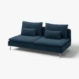 IKEA SÖDERHAMN (ИКЕА СЁДЕРХАМН) — Чехол на секцию 3-местную, Келинге тёмно-синий — фото 2