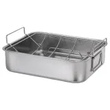 IKEA BAKTIDER (ИКЕА БАКТИДЕР) — Форма для запекания с решёткой, нержавеющая сталь 40x32 см — фото 1
