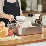 IKEA BAKTIDER (ИКЕА БАКТИДЕР) — Форма для запекания с решёткой, нержавеющая сталь 40x32 см — фото 4