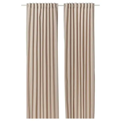 IKEA SANELA (ИКЕА САНЕЛА) — Штора, 2 шт., светло-бежевая на ленте 140x260 см