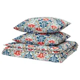 IKEA SÄTERVIDE (ИКЕА СЭТЕРВИДЕ) — Пододеяльник и 2 наволочки, разноцветный цветочный узор 200x200/50x60 см — фото 1