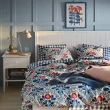 IKEA SÄTERVIDE (ИКЕА СЭТЕРВИДЕ) — Пододеяльник и 2 наволочки, разноцветный цветочный узор 200x200/50x60 см — фото 6