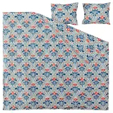 IKEA SÄTERVIDE (ИКЕА СЭТЕРВИДЕ) — Пододеяльник и 2 наволочки, разноцветный цветочный узор 200x200/50x60 см — фото 8