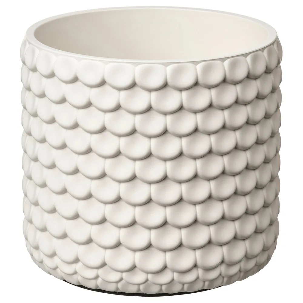 IKEA GLACIÄRBJÖRN (ИКЕА ГЛАСИЭРБЙЁРН) — Кашпо, белое 12 см