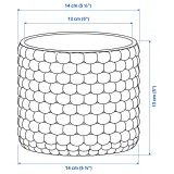 IKEA GLACIÄRBJÖRN (ИКЕА ГЛАСИЭРБЙЁРН) — Кашпо, белое 12 см — фото 3