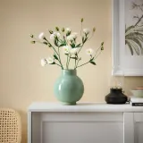 IKEA GLANSGRAN (ИКЕА ГЛАНСГРАН) — Ваза, светло-зелёная 23 см — фото 3