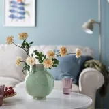 IKEA GLANSGRAN (ИКЕА ГЛАНСГРАН) — Ваза, светло-зелёная 23 см — фото 4