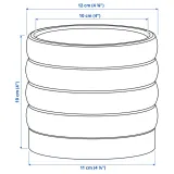 IKEA HASSELBUKETT (ИКЕА ХАССЕЛБУКЕТТ) — Кашпо для цветов, для дома и улицы/зелёное 9 см — фото 5
