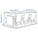 IKEA TOSTERÖ (ИКЕА ТОСТЕРЁ) — Чехол для мебели, комплект для обеденной зоны, чёрный, 215x135 см — фото 6