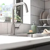 IKEA ÄLMAREN (ИКЕА ЭЛМАРЕН) — Смеситель с выдвижным изливом, стальной — фото 4