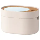 IKEA SAXBORGA (ИКЕА САКСБОРГА) — Коробка с зеркальной крышкой, пластик пробка 24х17 см — фото 1
