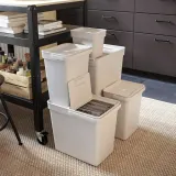 IKEA HÅLLBAR (ИКЕА ХОЛЛБАР) — Ведро с крышкой, светло-серый 10 л — фото 5