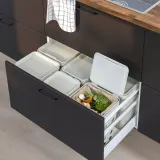 IKEA HÅLLBAR (ИКЕА ХОЛЛБАР) — Ведро с крышкой для биоотходов, светло-серый 10 л — фото 6