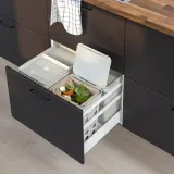 IKEA HÅLLBAR (ИКЕА ХОЛЛБАР) — Ведро с крышкой для биоотходов, светло-серый 10 л — фото 8
