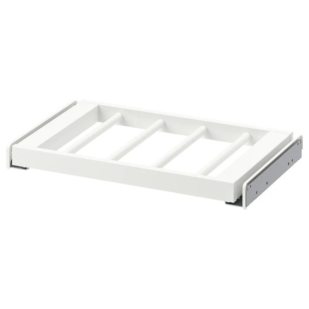 IKEA KOMPLEMENT (ИКЕА КОМПЛИМЕНТ) — Выдвижной вешатель для брюк, белый 50х35 см