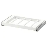 IKEA KOMPLEMENT (ИКЕА КОМПЛИМЕНТ) — Выдвижной вешатель для брюк, белый 50х35 см — фото 1