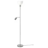 IKEA HEKTOGRAM (ИКЕА ХЕКТОГРАМ) — Торшер/лампа для чтения, серебристый/белый — фото 1