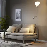IKEA HEKTOGRAM (ИКЕА ХЕКТОГРАМ) — Торшер/лампа для чтения, серебристый/белый — фото 2