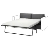 IKEA VIMLE (ИКЕА ВИМЛЕ) — Чехол на секцию раскладного дивана 2-местную, Hallarp серый — фото 3