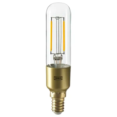 IKEA LUNNOM (ИКЕА ЛУННОМ) — Лампочка LED E14 200 люмен, диммируемая/трубчатая прозрачное стекло 25 мм