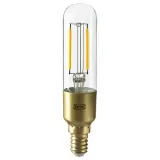 IKEA LUNNOM (ИКЕА ЛУННОМ) — Лампочка LED E14 200 люмен, диммируемая/трубчатая прозрачное стекло 25 мм — фото 1