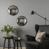 IKEA SVARTBJÖRK (ИКЕА СВАРТБЙЁРК) — Декоративное выпуклое зеркало, чёрное 41 см — фото 5