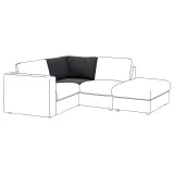 IKEA VIMLE (ИКЕА ВИМЛЕ) — Чехол на угловую секцию, Hillared антрацит — фото 2