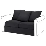 IKEA GRÖNLID (ИКЕА ГРЁНЛИД) — Чехол на 2-местную секцию, Хилларед антрацит — фото 2