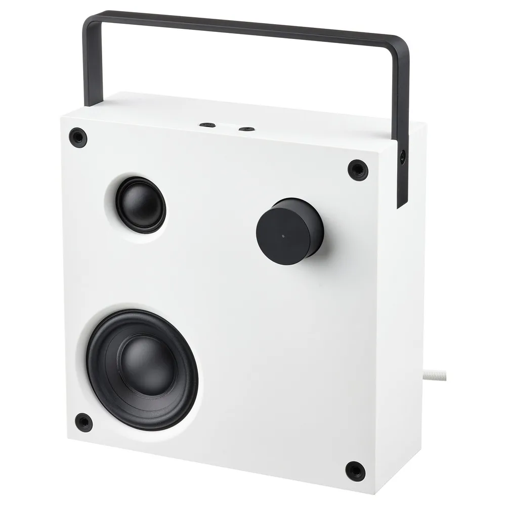 IKEA VAPPEBY (ИКЕА ВАППЕБЙ) — Колонка Bluetooth, белая, 3-е поколение, 20x20 см