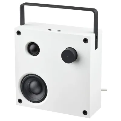 IKEA VAPPEBY (ИКЕА ВАППЕБЙ) — Колонка Bluetooth, белая, 3-е поколение, 20x20 см