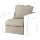 IKEA GRÖNLID (ИКЕА ГРЁНЛИД) — Чехол на 1-местную секцию, Хилларед бежевый — фото 2