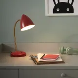 IKEA ISNÅLEN (ИКЕА ИСНОЛЕН) — Лампа настольная светодиодная, красная/цвет латуни — фото 2