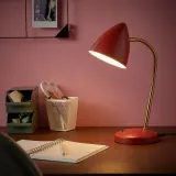 IKEA ISNÅLEN (ИКЕА ИСНОЛЕН) — Лампа настольная светодиодная, красная/цвет латуни — фото 4