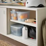 IKEA RYKTA (ИКЕА РИКТА) — Контейнер с крышкой, прозрачный серо-синий 18х24х12 см/3.5 л — фото 5