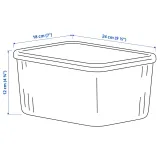 IKEA RYKTA (ИКЕА РИКТА) — Контейнер с крышкой, прозрачный серо-синий 18х24х12 см/3.5 л — фото 7