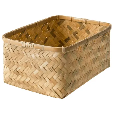 IKEA MJÖLKKANNA (ИКЕА МЙЁЛККАННА) — Корзина, бамбук 25x35x18 см