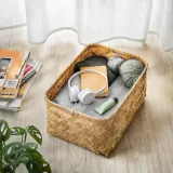IKEA MJÖLKKANNA (ИКЕА МЙЁЛККАННА) — Корзина, бамбук 25x35x18 см — фото 3