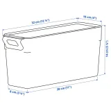 IKEA KLIPPKAKTUS (ИКЕА КЛИППКАКТУС) — Контейнер для холодильника, прозрачный 32x10x14 см — фото 7