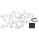 IKEA SOLARVET (ИКЕА СОЛАРВЕТ) — Гирлянда LED, 24 лампочки, для улицы на солнечной батарее/шар белый — фото 1