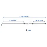 IKEA SOLARVET (ИКЕА СОЛАРВЕТ) — Гирлянда LED, 24 лампочки, для улицы на солнечной батарее/шар белый — фото 5